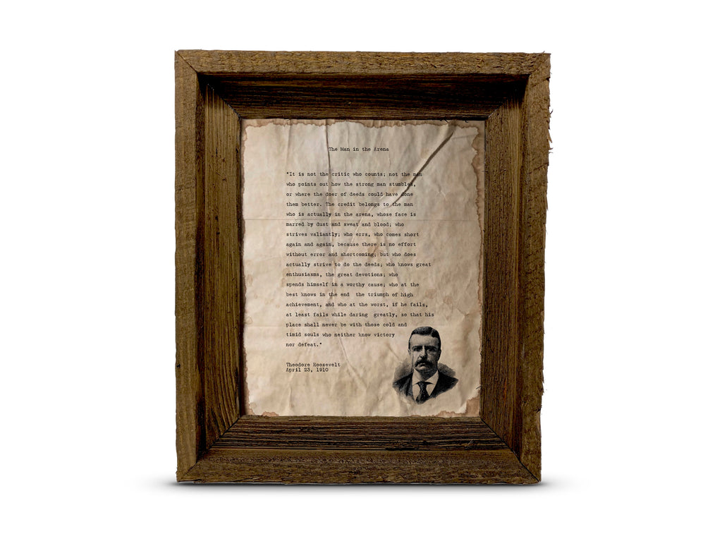 The Man in the Arena (with Etching) by Theodore "Teddy" Roosevelt
