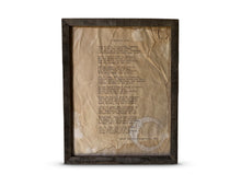 Load image into Gallery viewer, Psalm of Life by Henry Wadsworth Longfellow. Vintage framed poem print. Typewritten. 