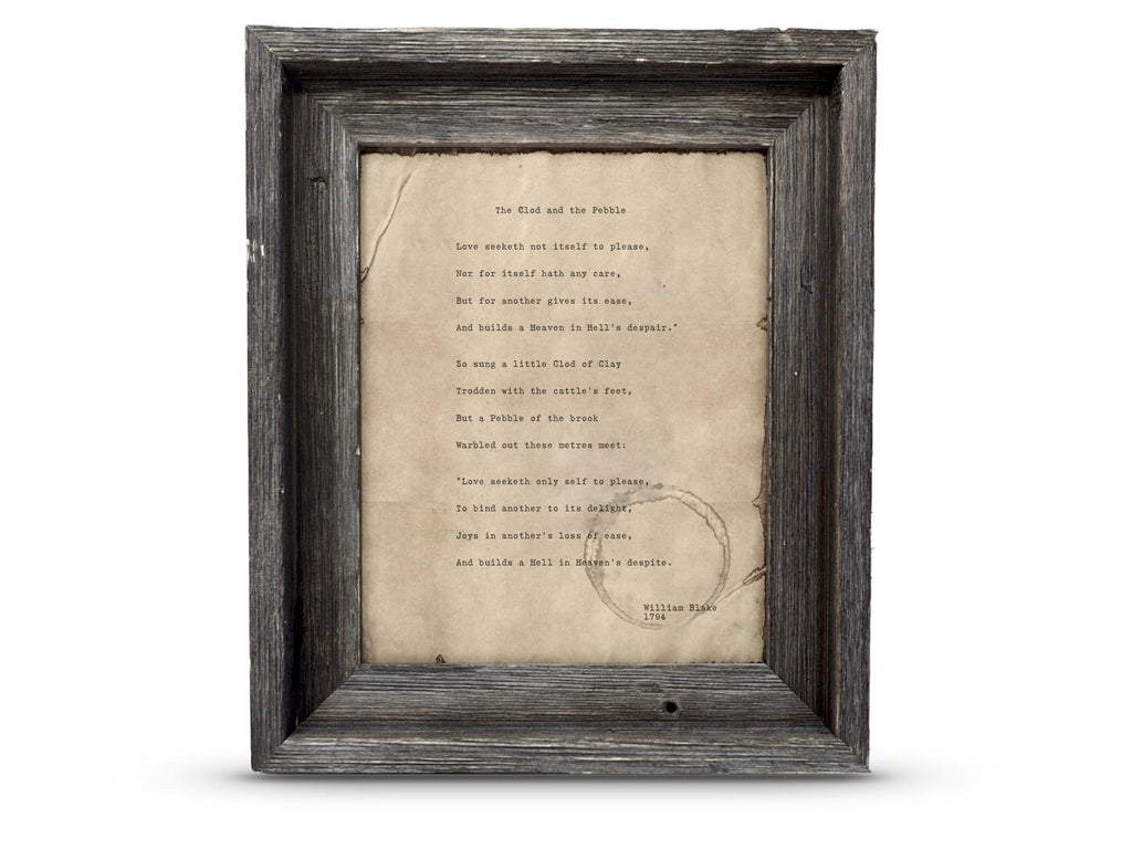 The Clod and the Pebble by William Blake