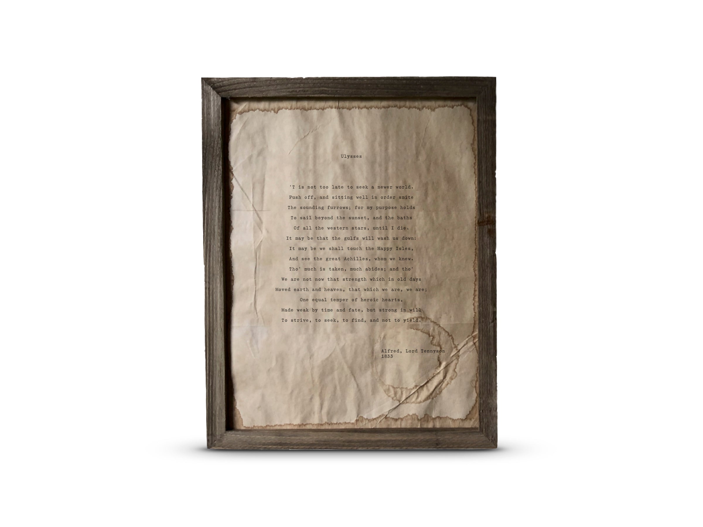 Ulysses by Alfred, Lord Tennyson