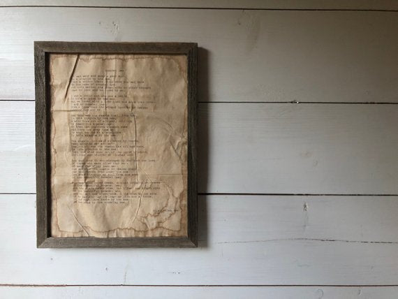 Annabel Lee by Edgar Allan Poe. Vintage poem print. Typewritten