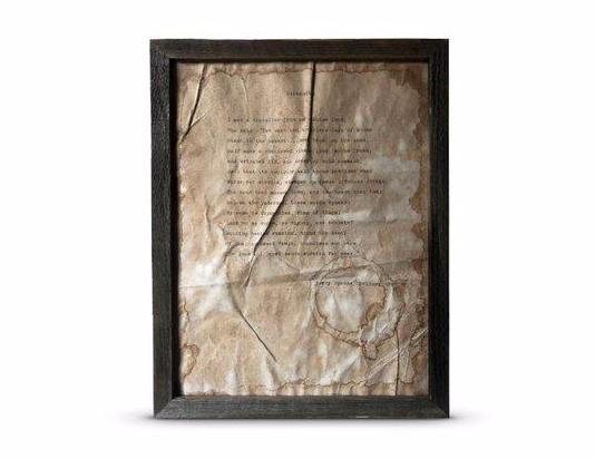Ozymandias by Percy Bysshe Shelley. Vintage poem print. Typewritten.