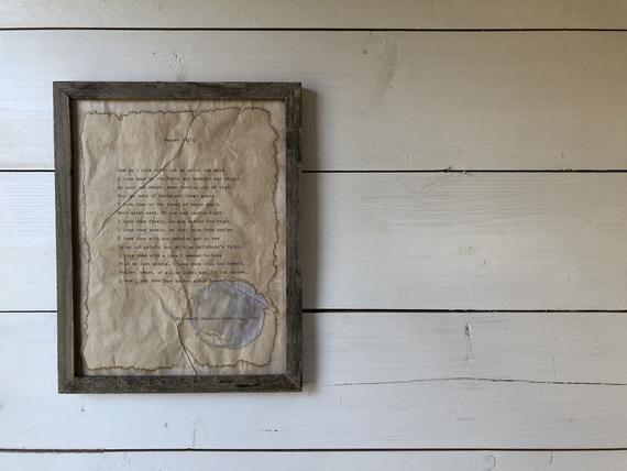 Sonnet 43: How Do I Love Thee? by Elizabeth Barrett Browning. Vintage poem print. Typewritten.