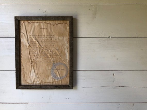 Sonnet 18: Shall I Compare Thee to a Summer's Day by William Shakespeare. Vintage poem print. Typewritten.