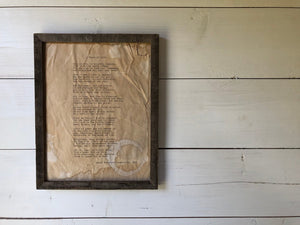 Psalm of Life by Henry Wadsworth Longfellow. Vintage framed poem print.